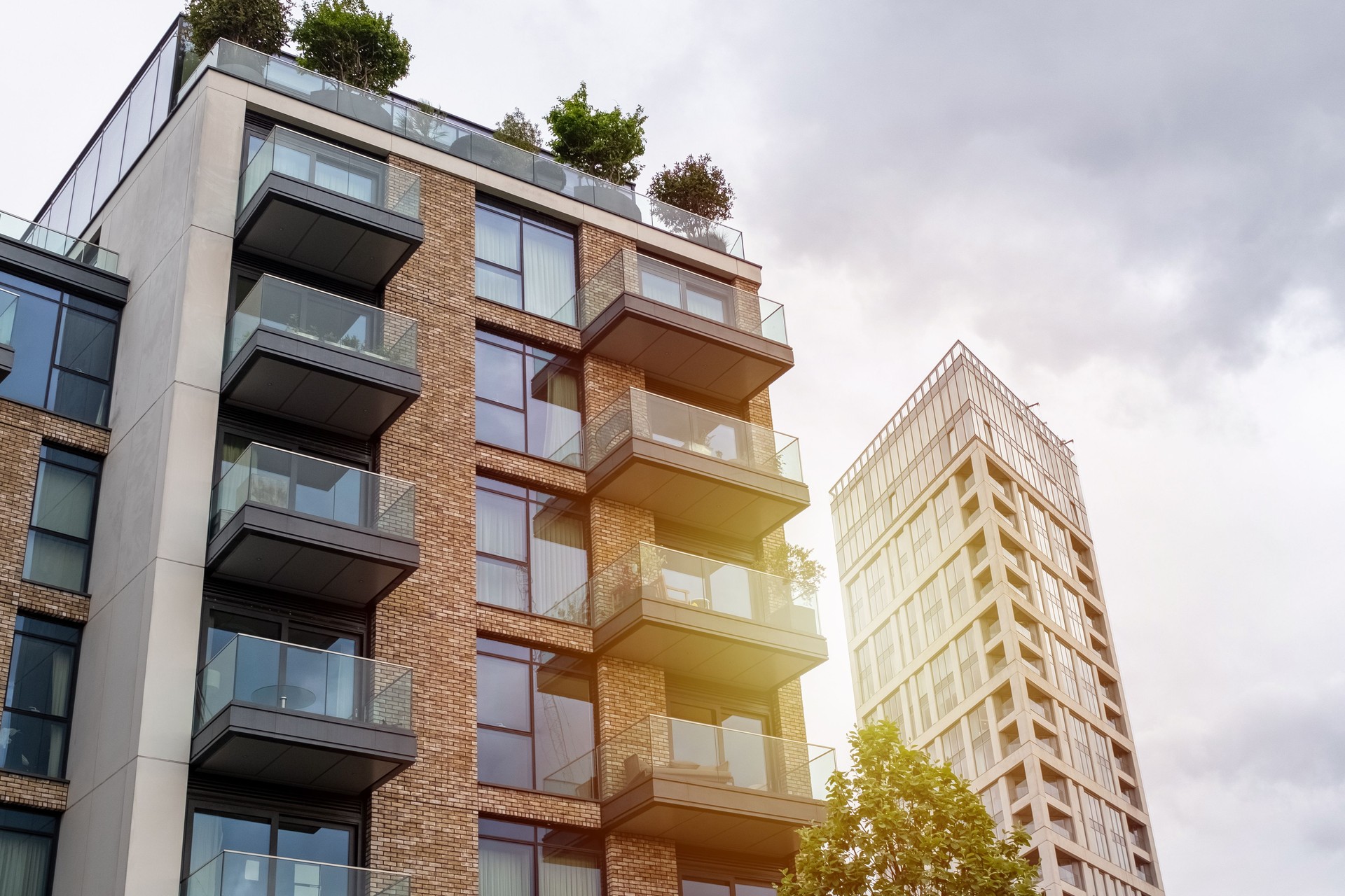 Contemporary Urban Apartments with Rooftop Greenery